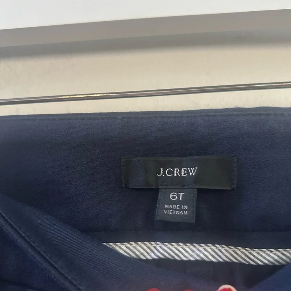 J.crew navy pleated trousers 6 tall‎